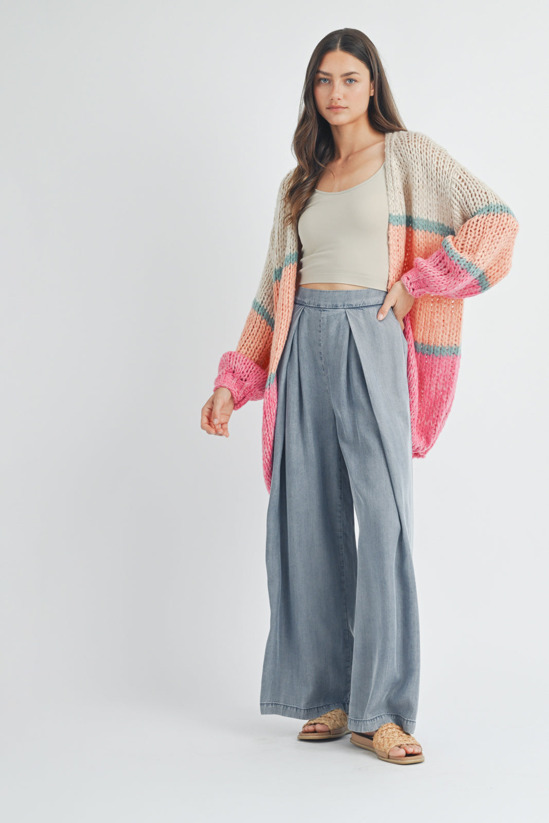 Esa Pleated Palazzo Pants