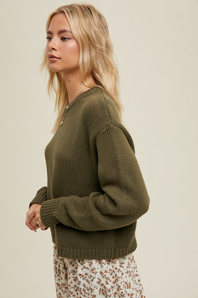 Tula Cropped Knit Sweater