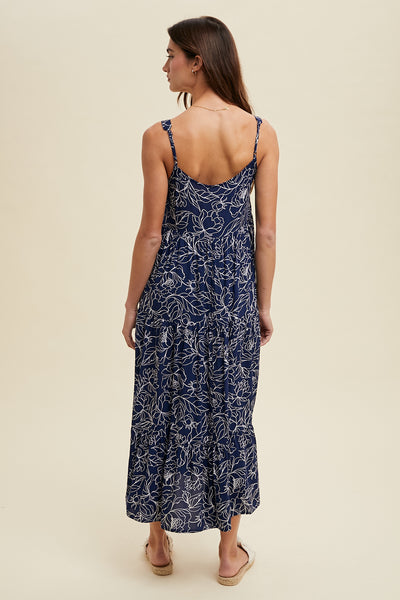 Laura Floral Sleeveless Midi Dress