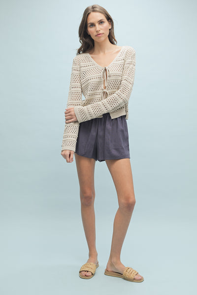 Marissa Crochet Knit Cardigan