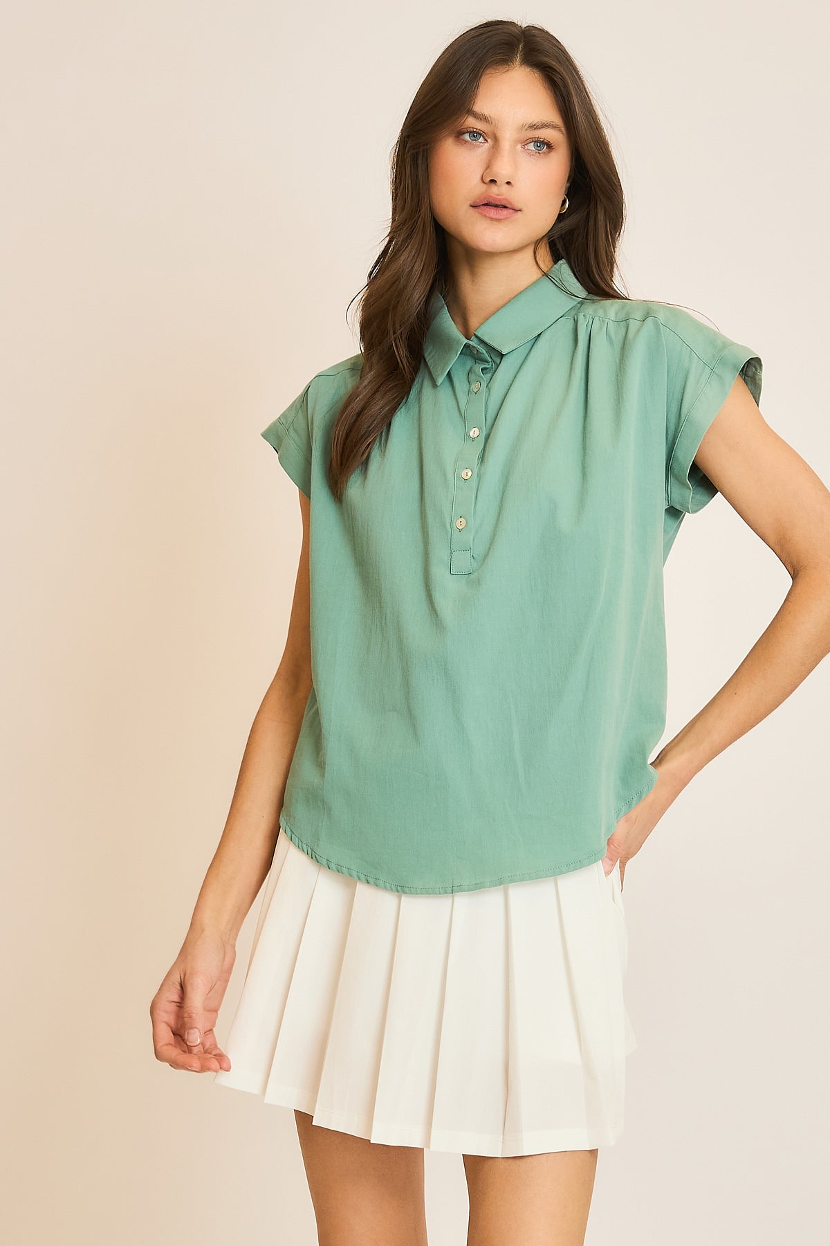 Meltaway Button Up Blouse