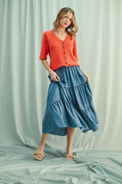 Kate Scallop Button Up Cardigan