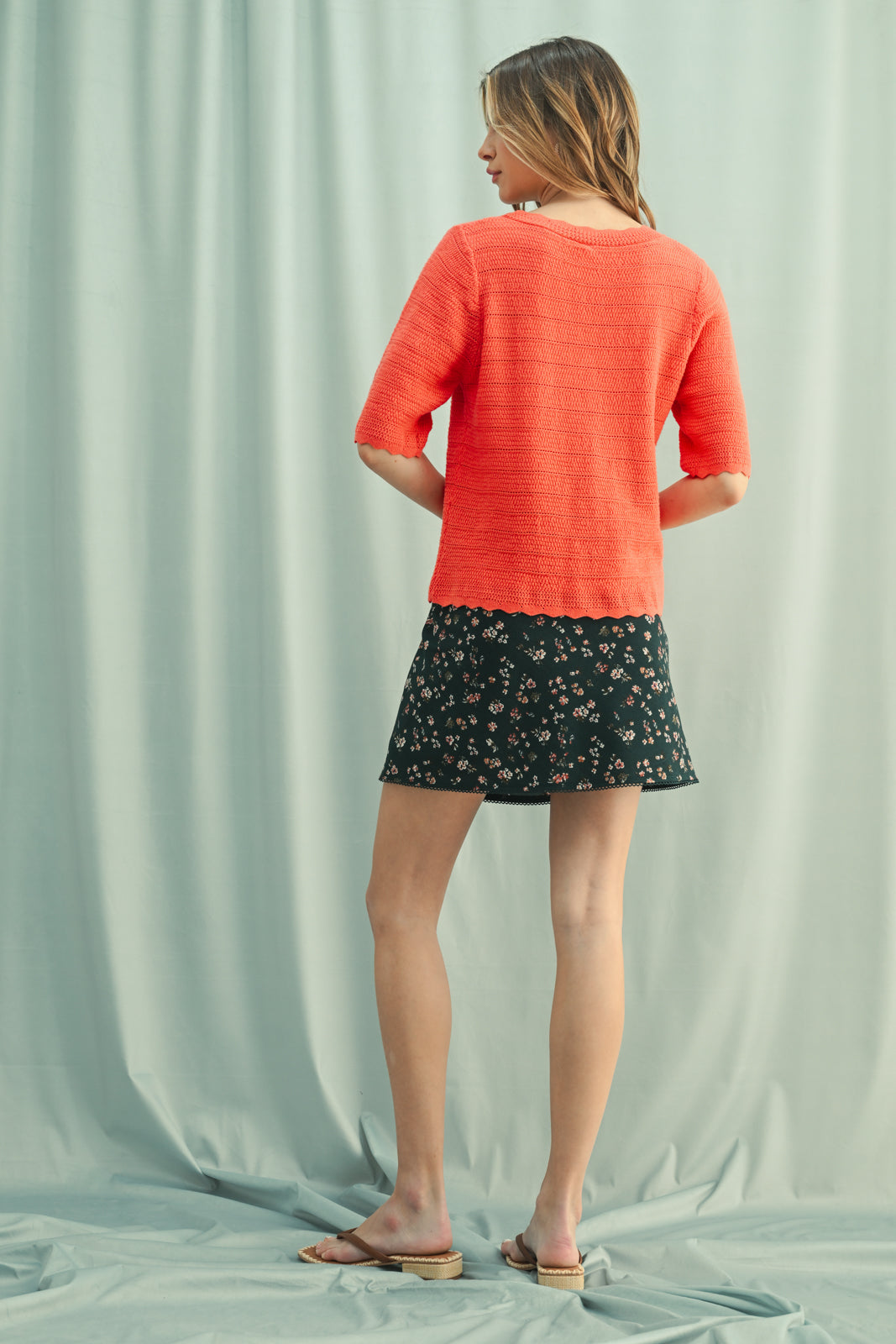 Kate Scallop Button Up Cardigan