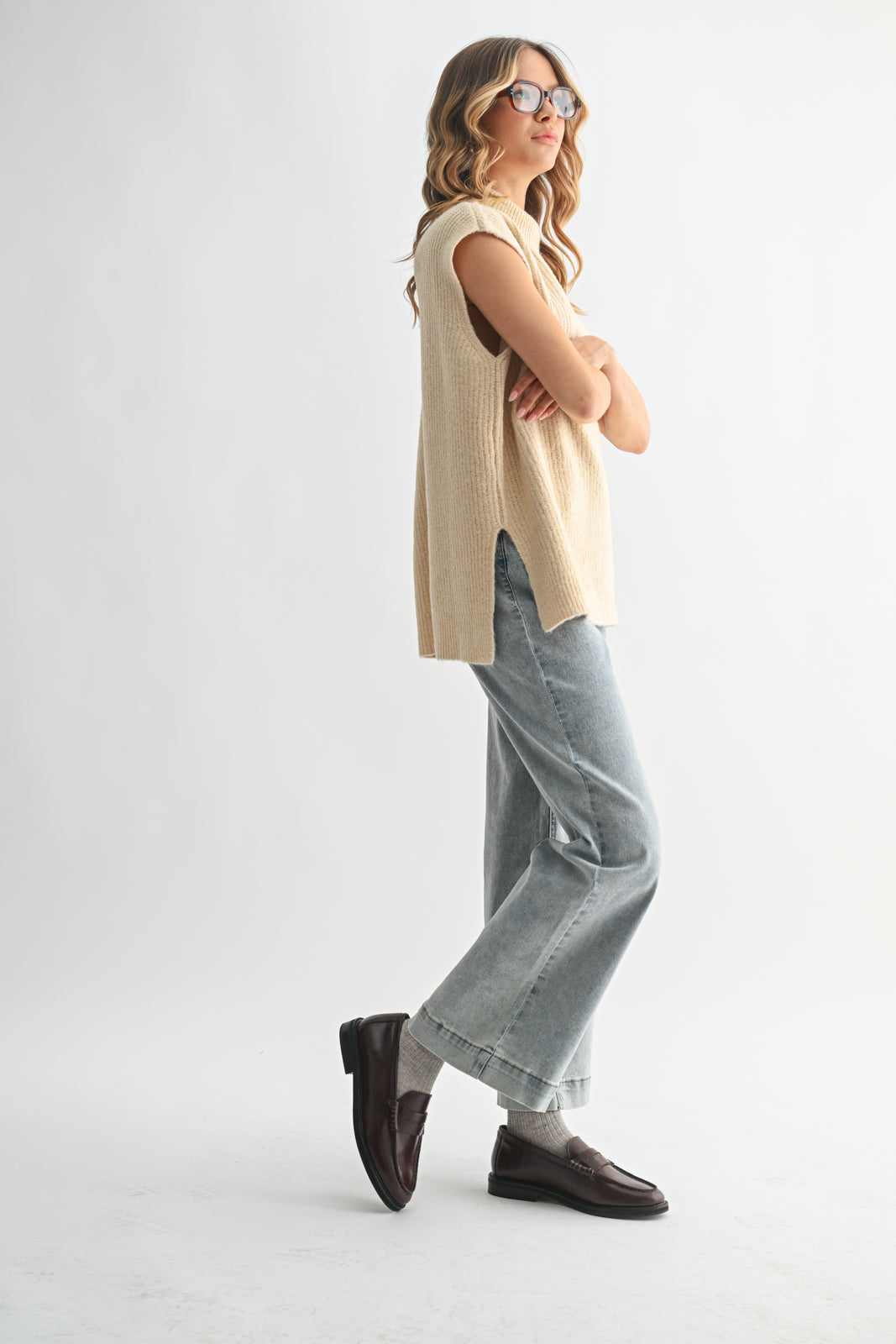 Linds High Neck Sweater Vest