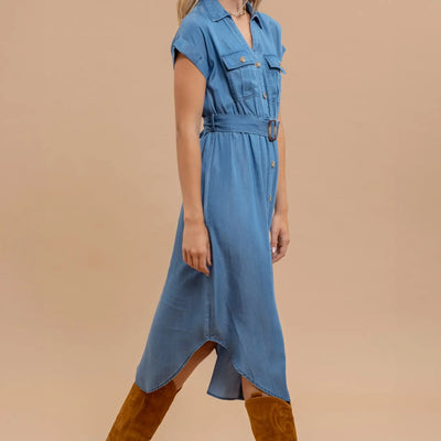 Billie Jean Chambray Midi Dress