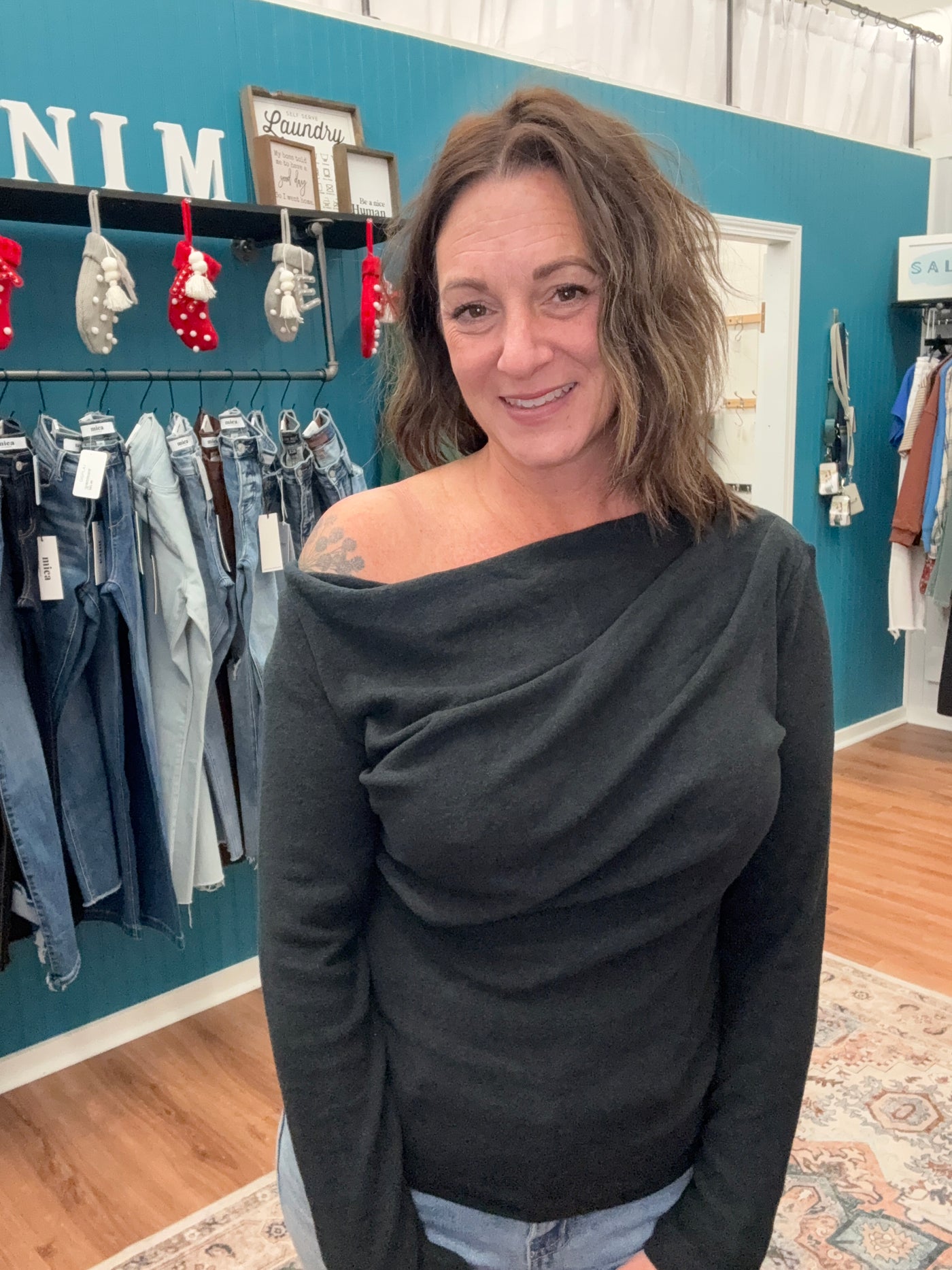 Ash One Shoulder Knit Top