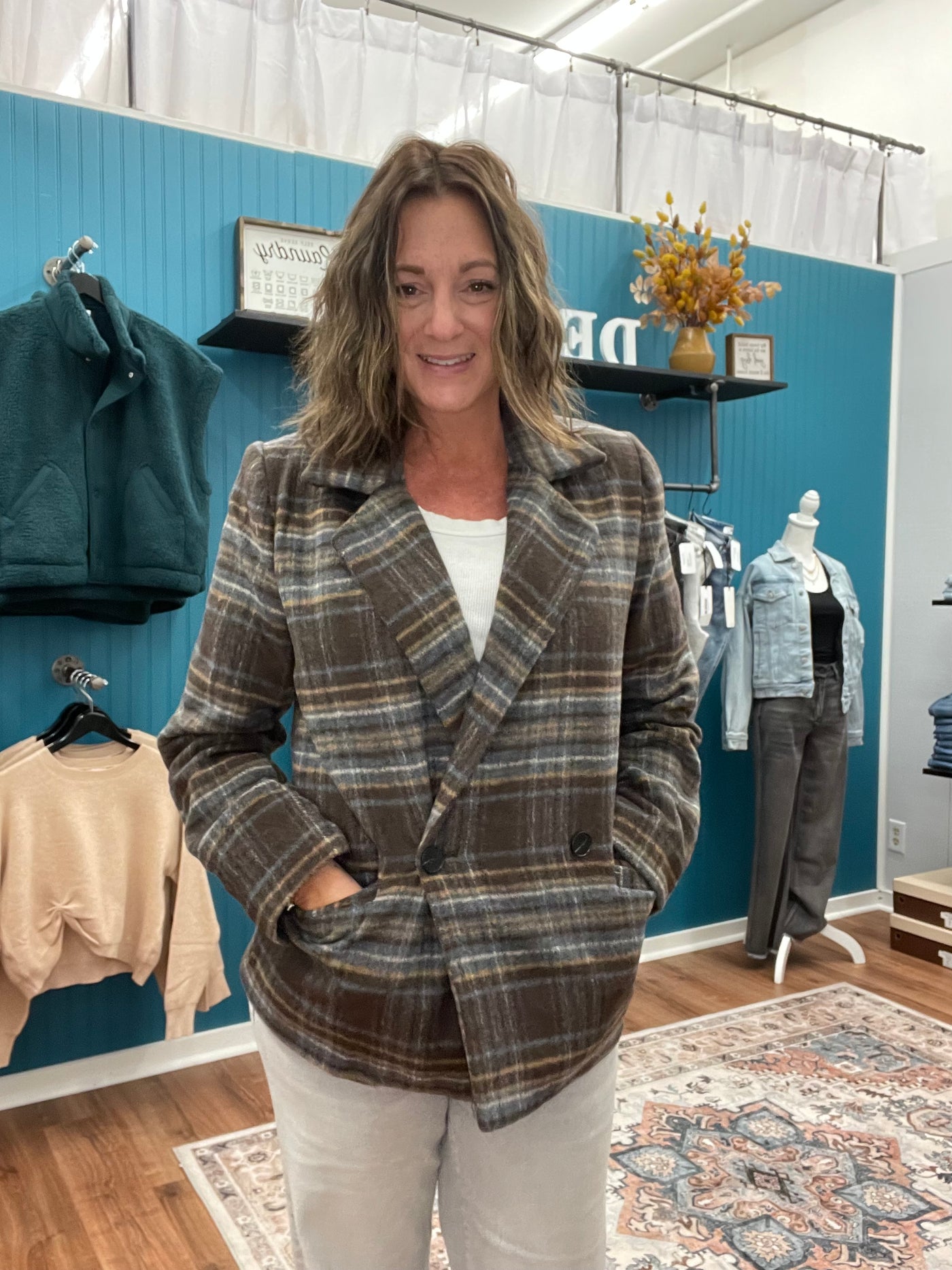 Taylor Classic Notch Plaid Jacket