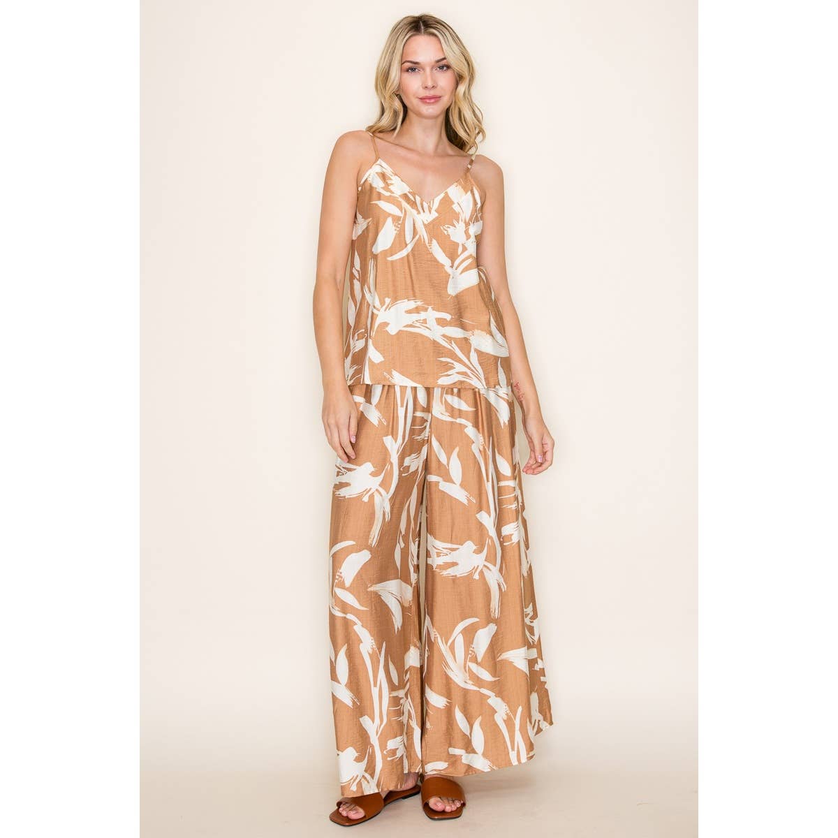 STACCATO - FLORAL PRINT TANK TOP: NAVY / S-M-L-XL(2-2-2-1)