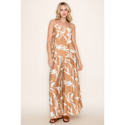 STACCATO - FLORAL PRINT TANK TOP: NAVY / S-M-L-XL(2-2-2-1)