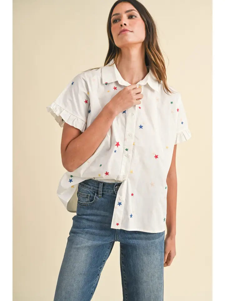 Amelia Star Embroidered Shirt