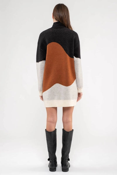 Naomi Color Block Sweater Dress