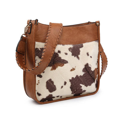 Chloe Cow Crossbody with Guitar Strap