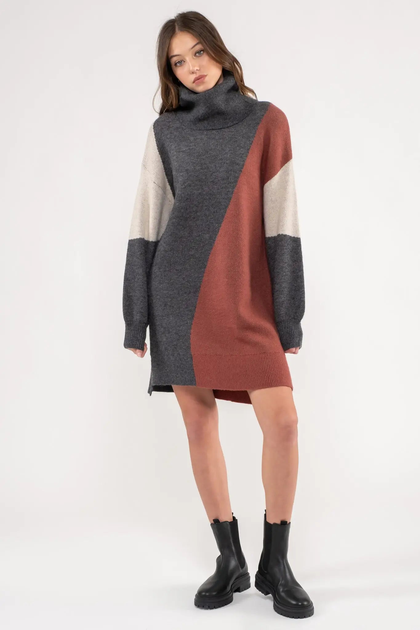 Eileen Turtleneck Sweater Dress