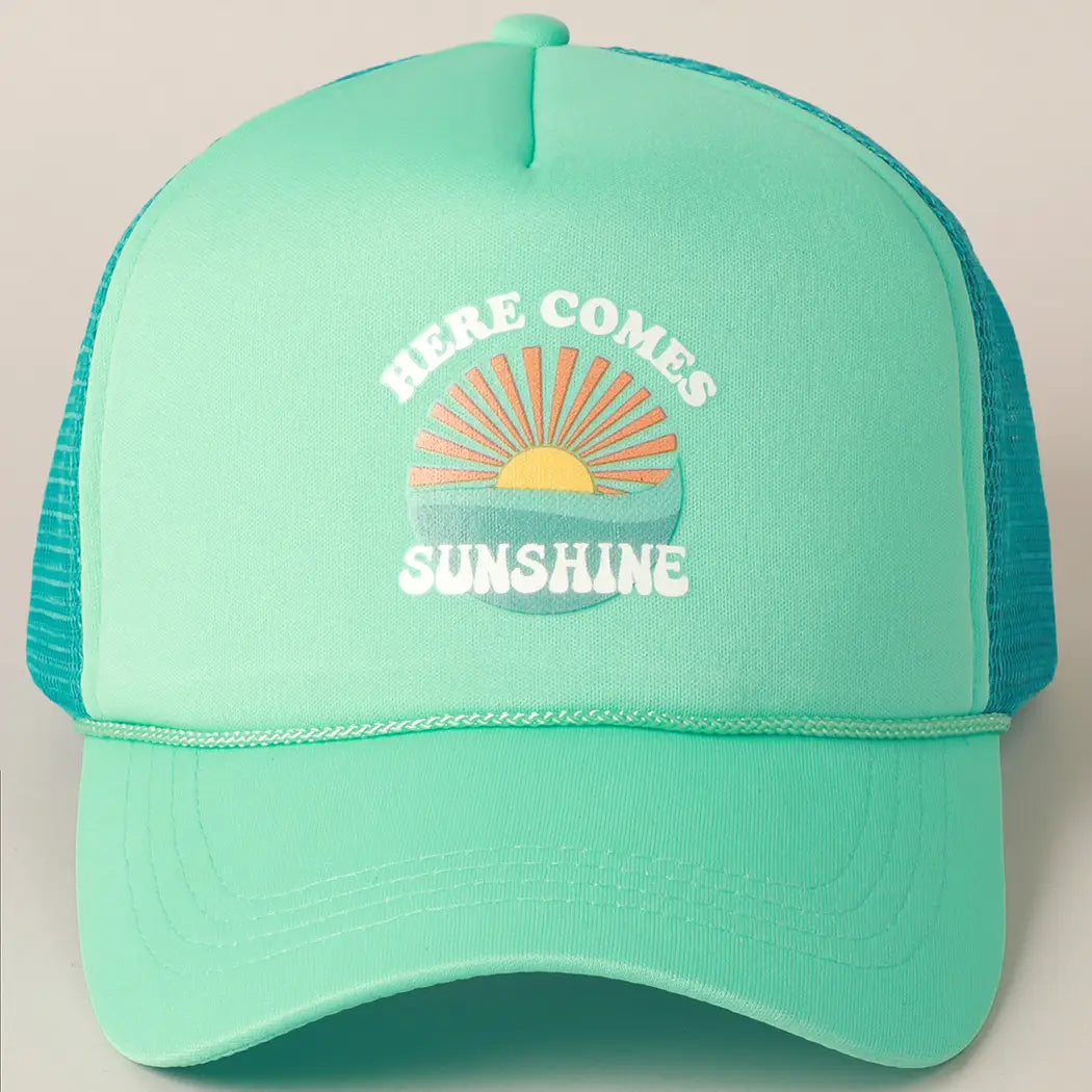 Here Comes The Sunshine Foam Trucker Hat