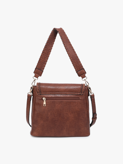 Lorelei Double Zip Whipstitch Trim Crossbody