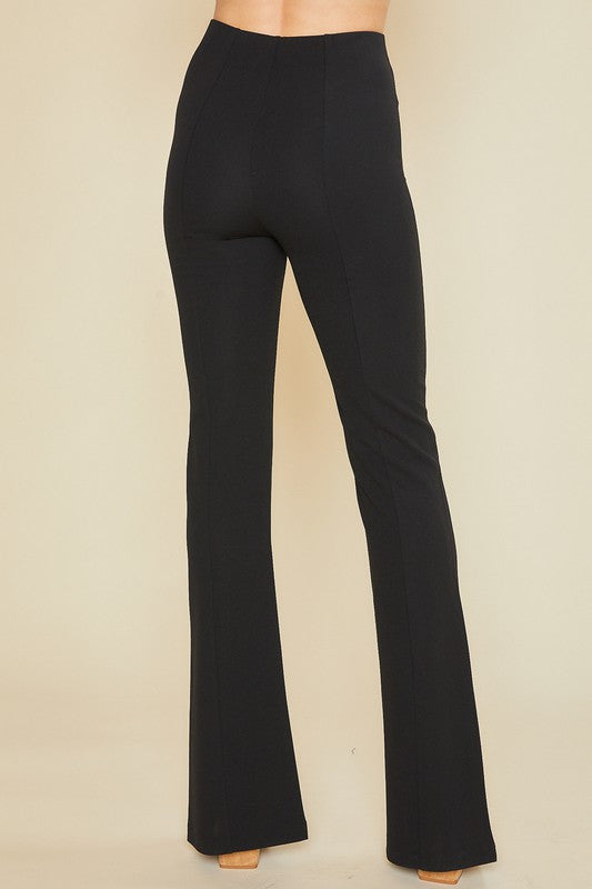 Vaughn Side Slit Hem Pintuck Pant