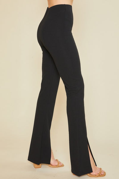 Vaughn Side Slit Hem Pintuck Pant