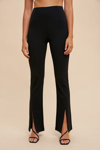 Vaughn Side Slit Hem Pintuck Pant