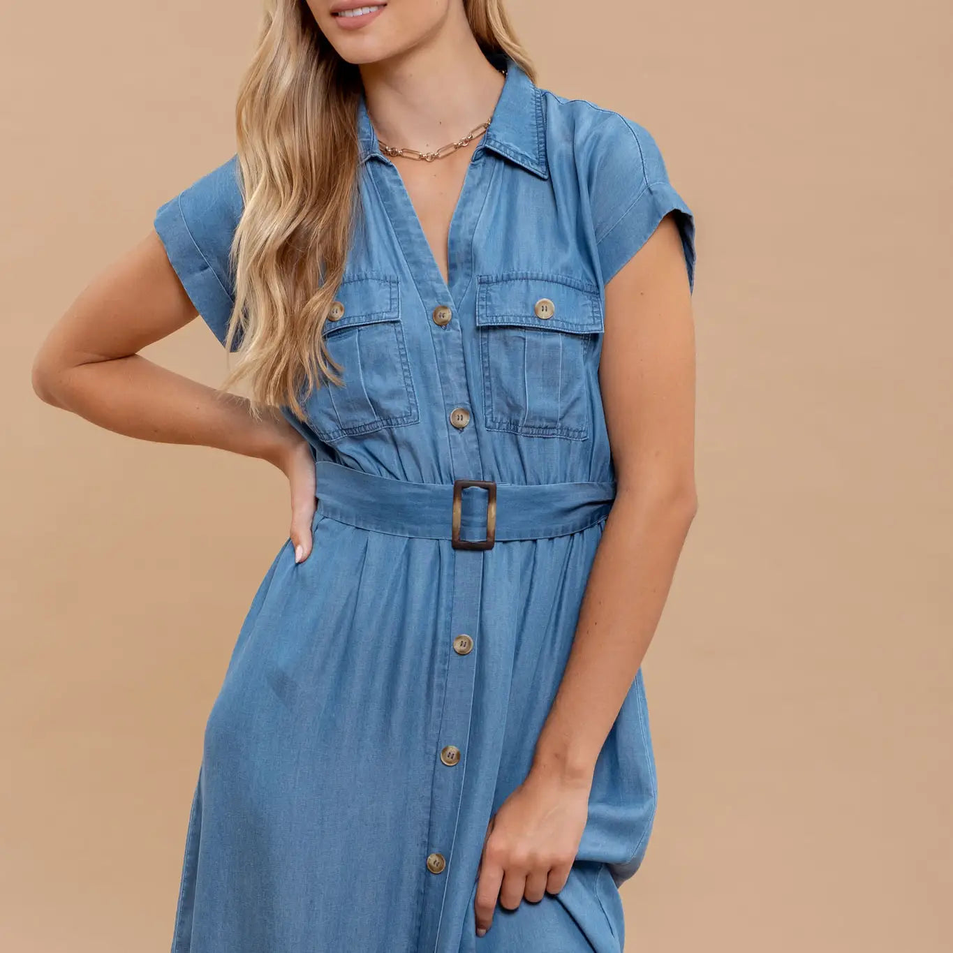 Billie Jean Chambray Midi Dress