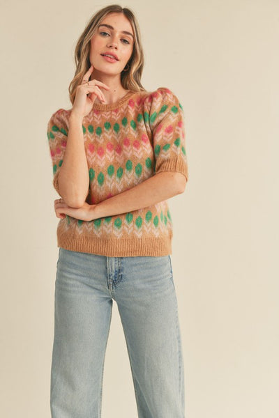 Reputation Fuzzy Floral Sweater
