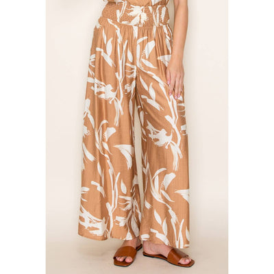 STACCATO - FLORAL PRINT PANTS: NAVY / S-M-L-XL(2-2-2-1)