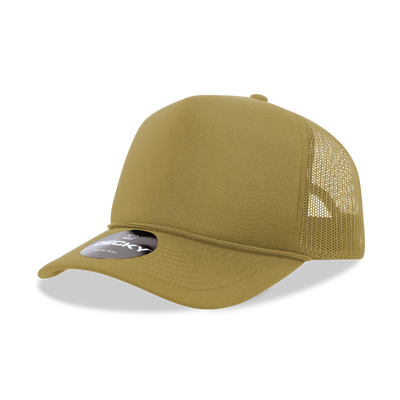 The Park Wholesale - Decky 6025 - Mid Profile, 5 Panel Foam Trucker Hat - 6025: Royal