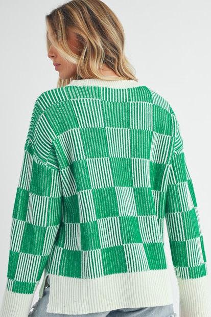 Catalina Checkerboard Sweater