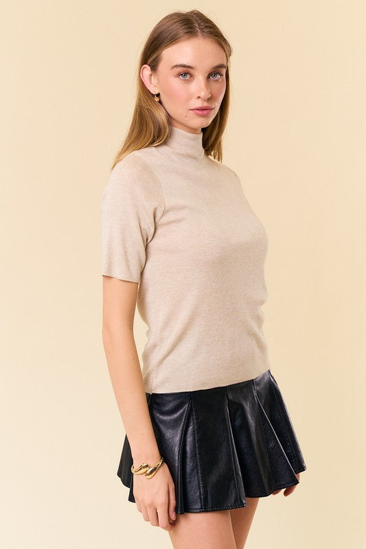 Ula Mock Neck Sweater Top