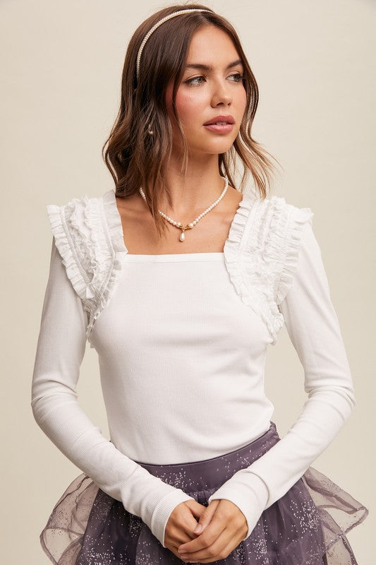 Blythe  Ruffle Accent Top