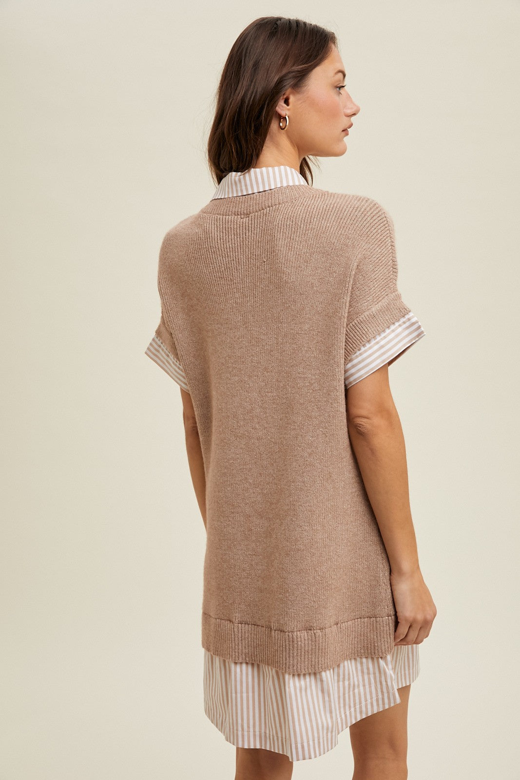 Anne Twofer Sweater Mini Dress