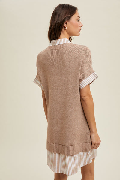 Anne Twofer Sweater Mini Dress