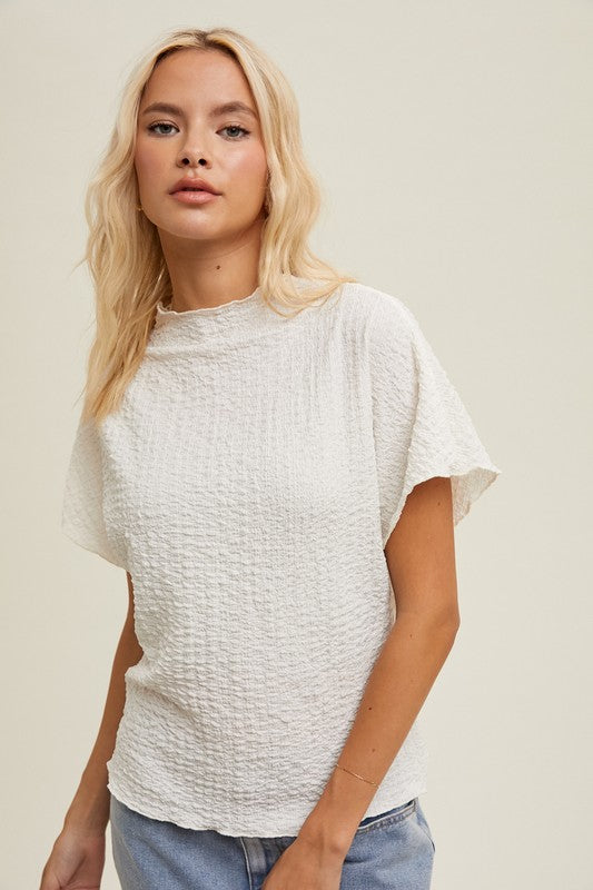 Kristin Lettuce Textured Top