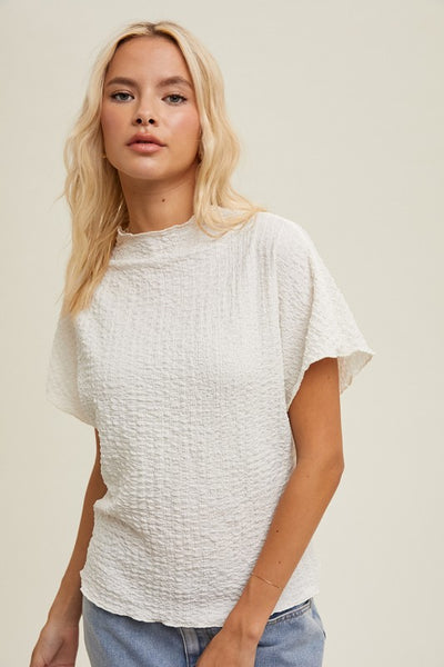 Kristin Lettuce Textured Top