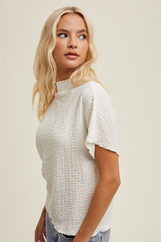 Kristin Lettuce Textured Top