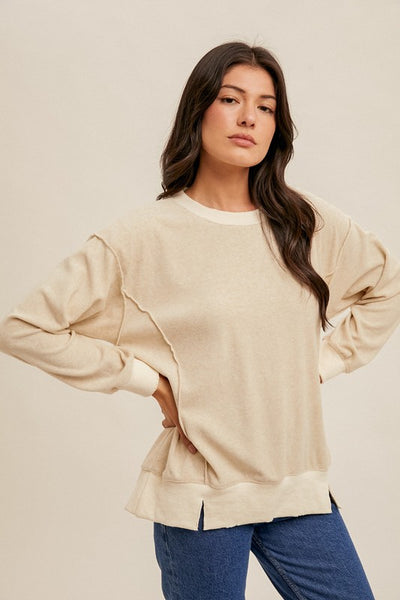 Edie Oversized Velour Sweatshirt