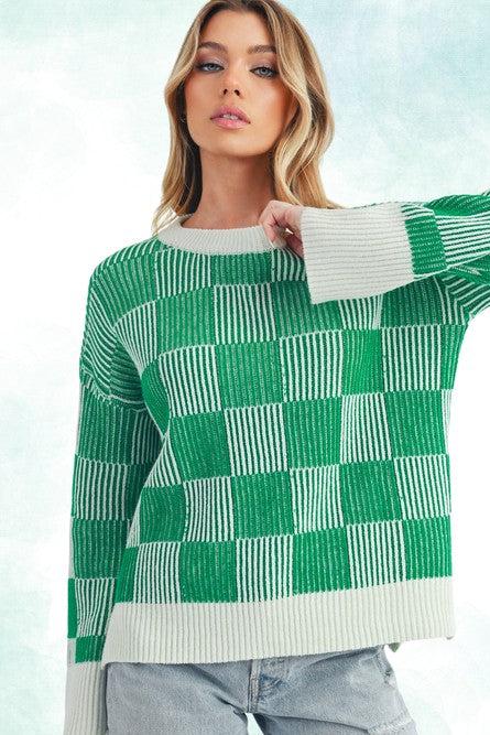 Catalina Checkerboard Sweater