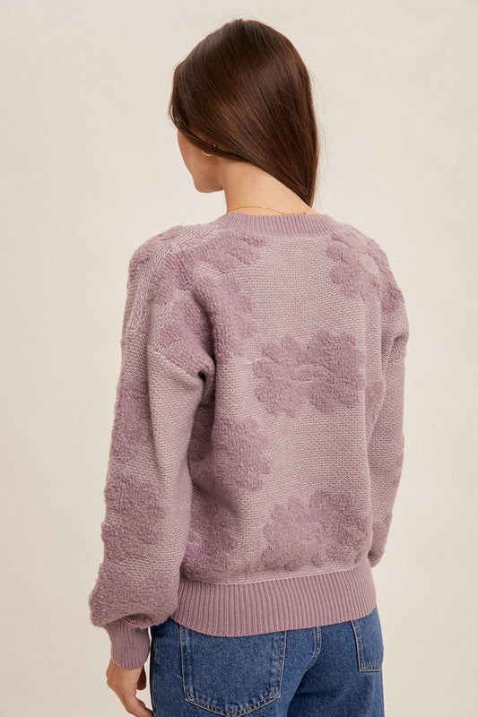 Lily Bell Floral Crew Neck Sweater