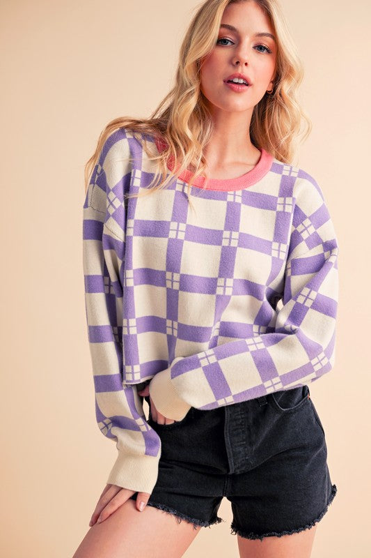 Pamela Plaid Sweater