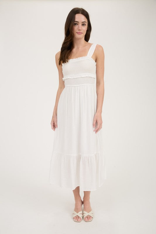 Britt Smocked Midi Dress