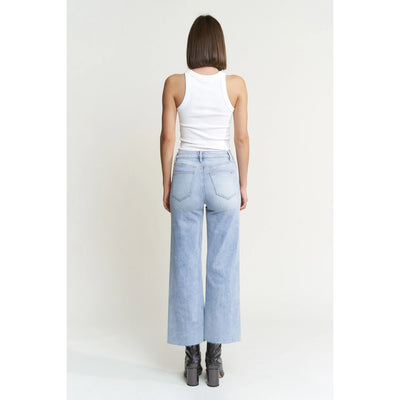 Sanibel Mid Rise Wide Leg Denim
