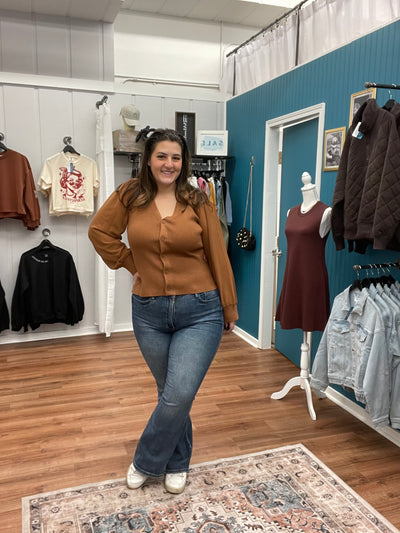 Tatum Cardigan Chiffon Sleeve Sweater