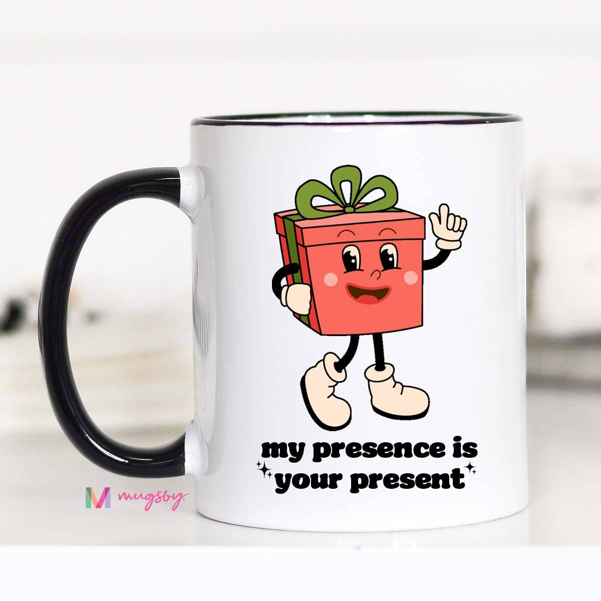 My Presence Is your Present Retro Christmas Coffee Mug