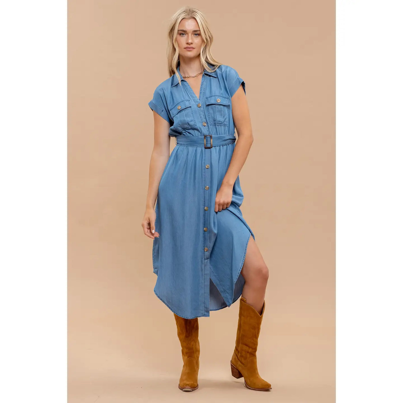 Billie Jean Chambray Midi Dress