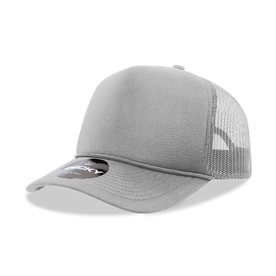 The Park Wholesale - Decky 6025 - Mid Profile, 5 Panel Foam Trucker Hat - 6025: Purple