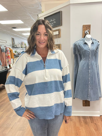 Jordan Drop Shoulder Zip Up Sweater