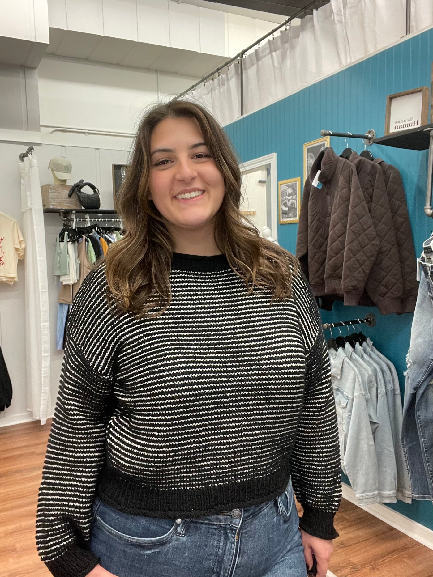 Samantha Striped Crewneck Sweater