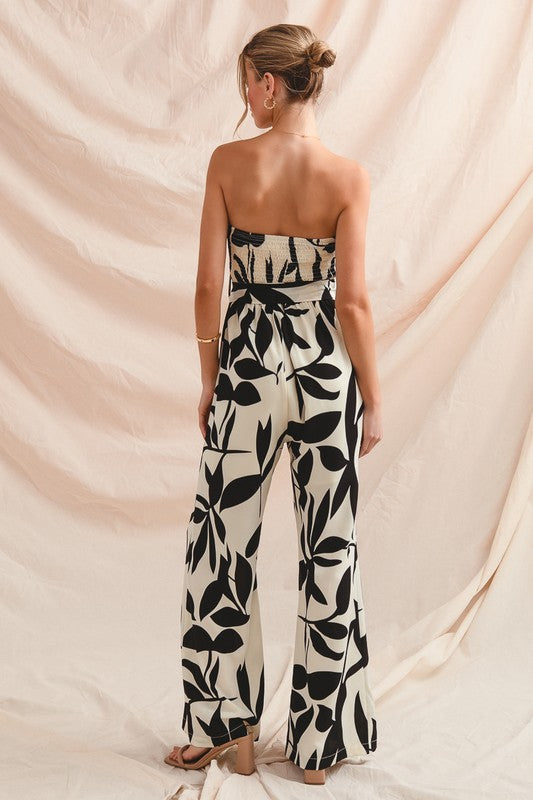 Steph Printed Tube Top Jumpsuit