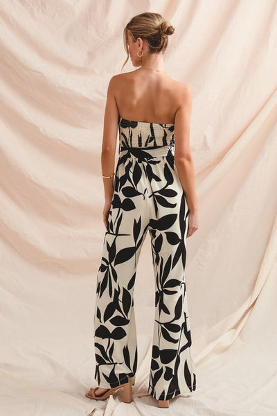 Steph Printed Tube Top Jumpsuit