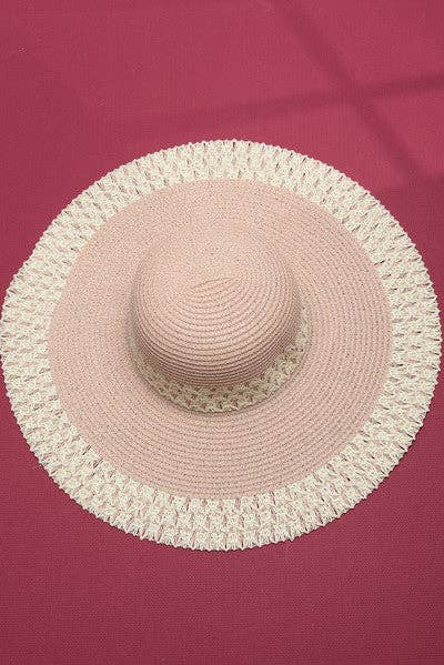 Wall To Wall Accessories - CLASSIC EDGE PANAMA STRAW SUN HAT | 40HW606: WHITE