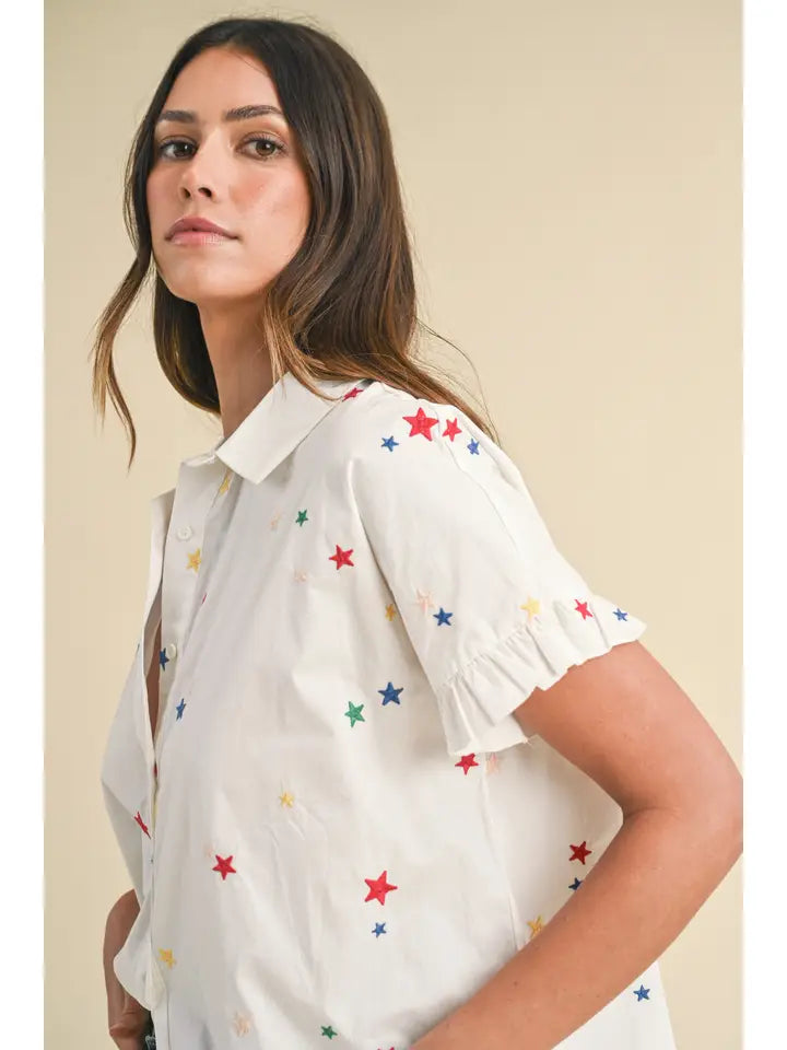 Amelia Star Embroidered Shirt